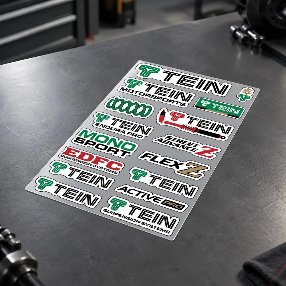T-TEIN Motorcycle Sticker Set Reflective Decals For Helmet Fuel Tank Fairing Body Custom Bike Graphics Kit