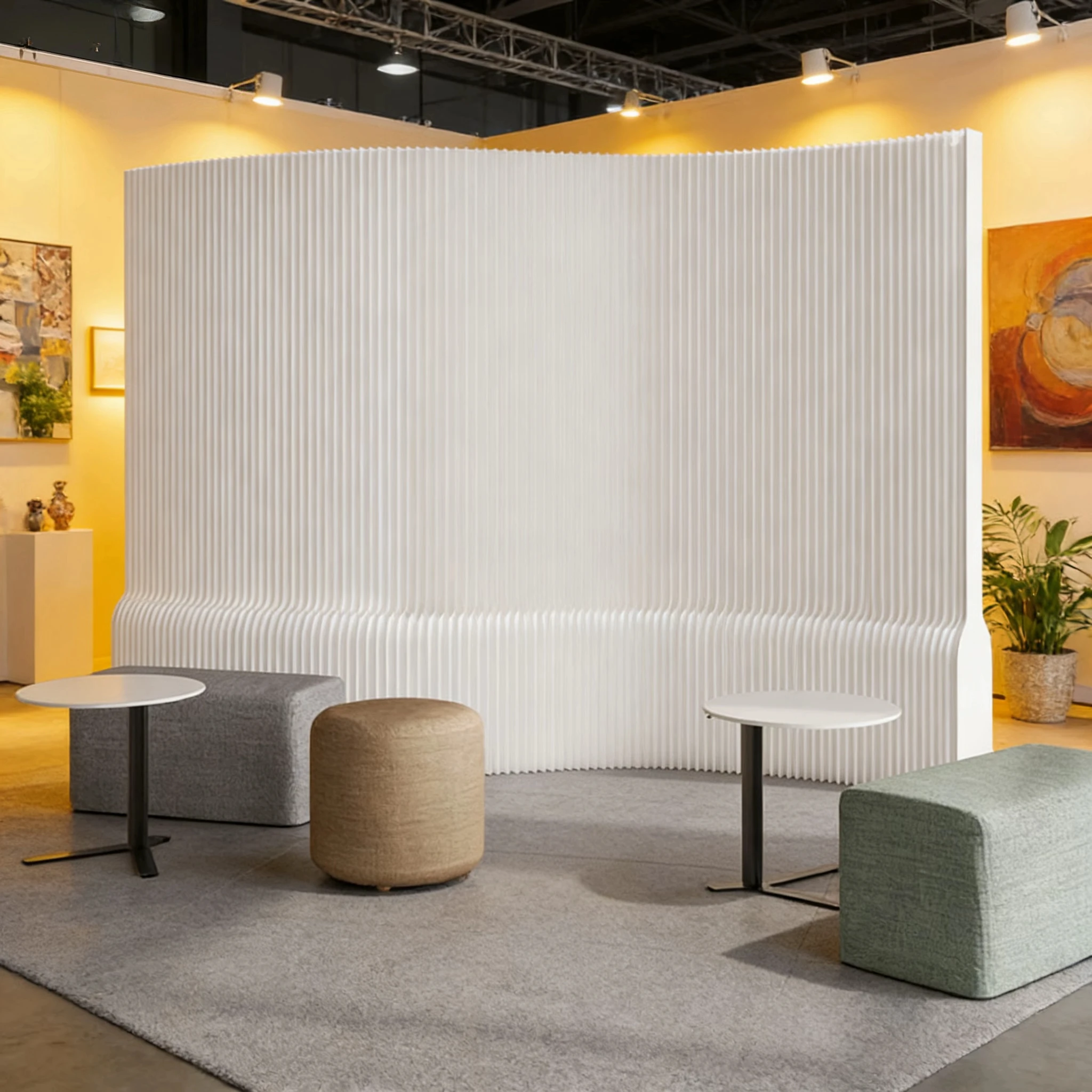 Factory Direct Sales Paper Partition Wall Office/exhibition/house Screen, Foldable And Stretchable Partition
