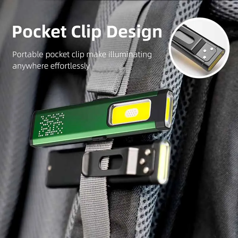 Multi-functional LED Flashlight Portable Hat CliP Mini Torch Pocket Light Rechargeable Flood Emergency Work Light With Magnet
