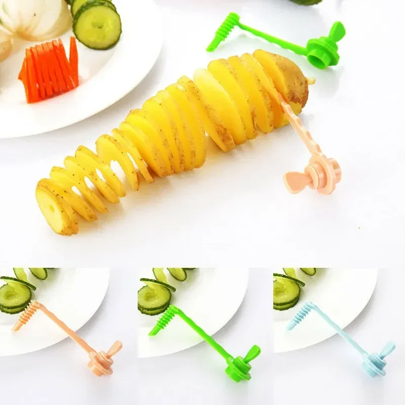 1PC Potato Spiral Hand Cucumber Cutter CarrotSpiralizer Spiral Salad Chopper Kitchen Gadgets Accessories