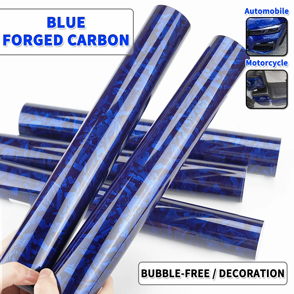 

Глянцевая синяя кованая виниловая пленка из углеродного волокна, наклейка для выпуска воздуха, листовая пленка, наклейки «сделай сам», автомобильный автомобиль, мотоцикл, самоклеящаяся пленка