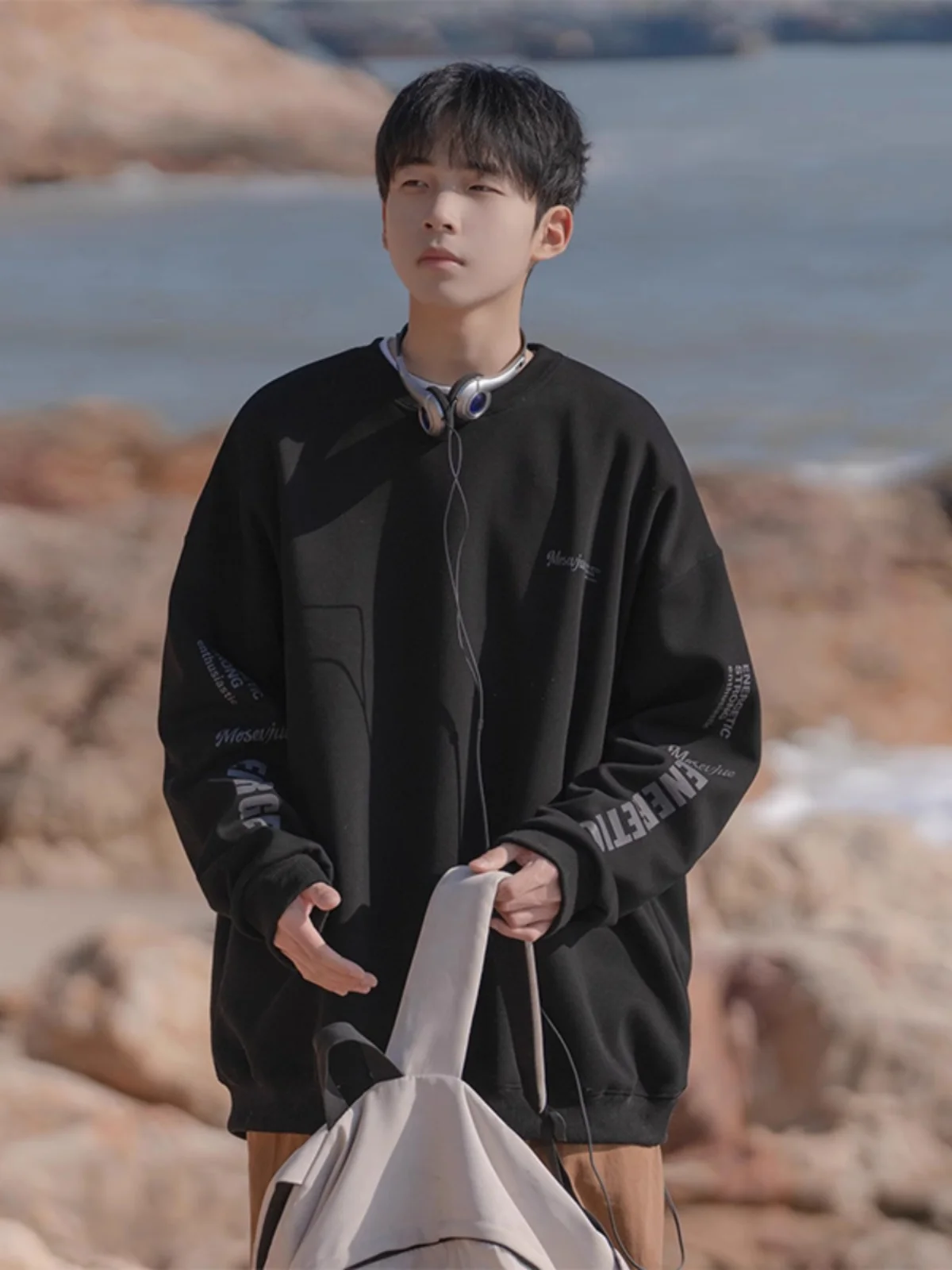 

Youth Spring Autumn Hoodl Jaet American Sle Heavyweight Oversize Trendy Brand Casual Loose Fit Sweatirt for Boys