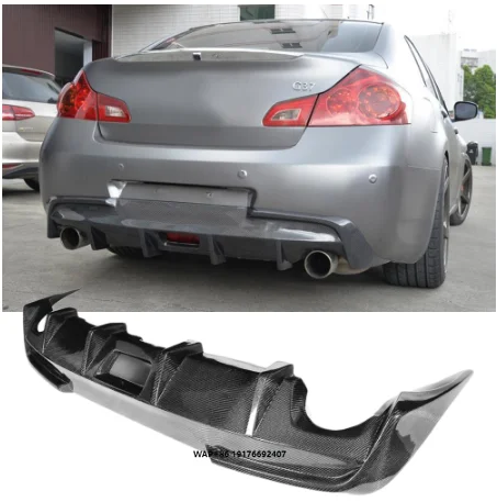 

Japan and Korea Carbon Fiber G37 Rear Diffuser Lip forInfiniti G37 G37S Base Sedan Sport 2009 - 2013/Not Suitable For USA cars