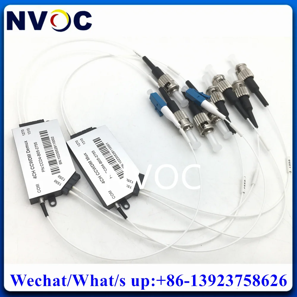 1*4 CCWDM Fiber Optic Multiplexer Module,130mm ST/LC Connector,4ch Compact 1270-1310-1350-1550nm Mini CWDM Mux Demux Module