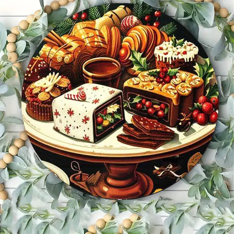 Christmas Dessert Plate Holiday Cake Pie Server Xmas Party Gift