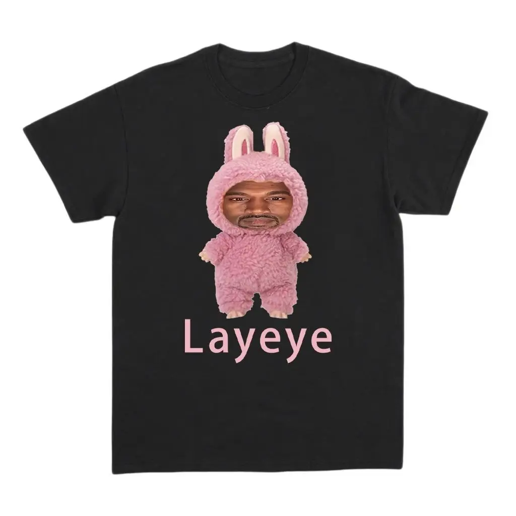 

America Kanye Layeye Spoof Creative Funny Printing Short-sleeved Cotton T-shirt Men's and Women's Casual Top Street Couple Wear