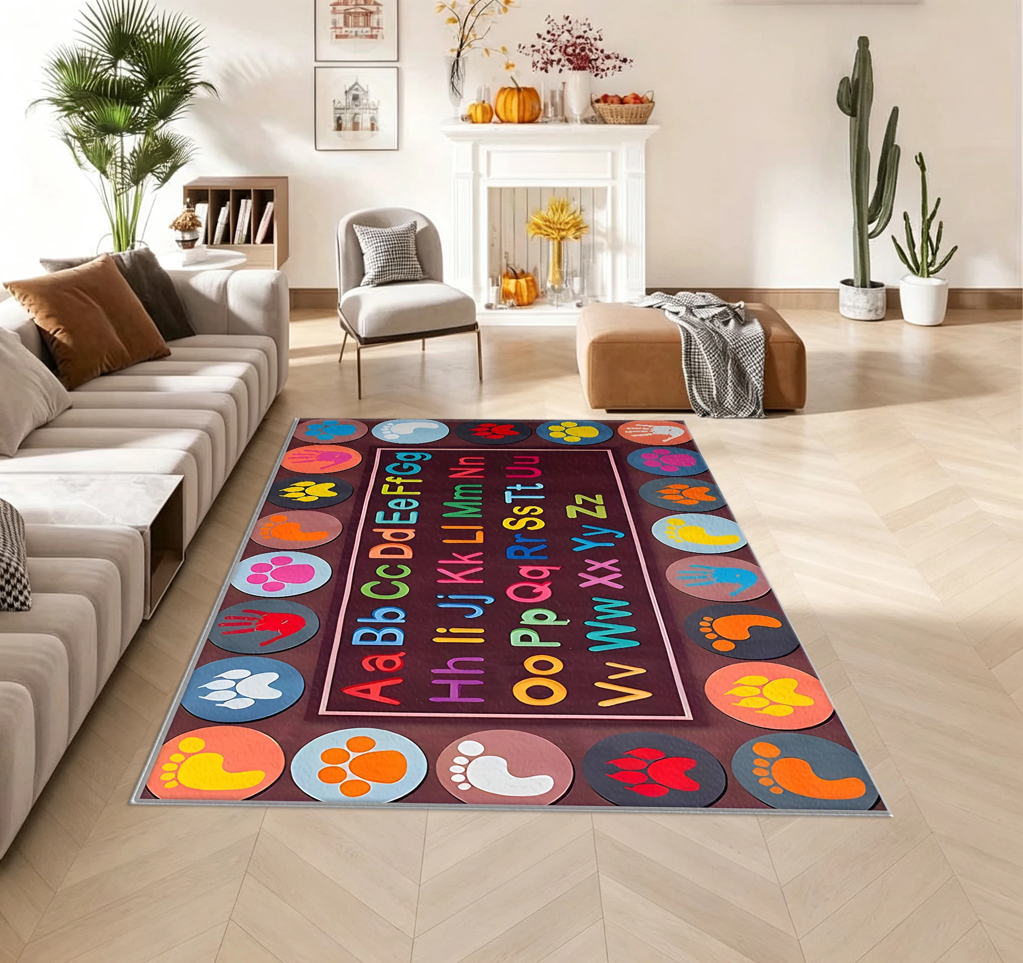 Kids Education Room - Kids Alphabet Abc Hand Paw Footprint