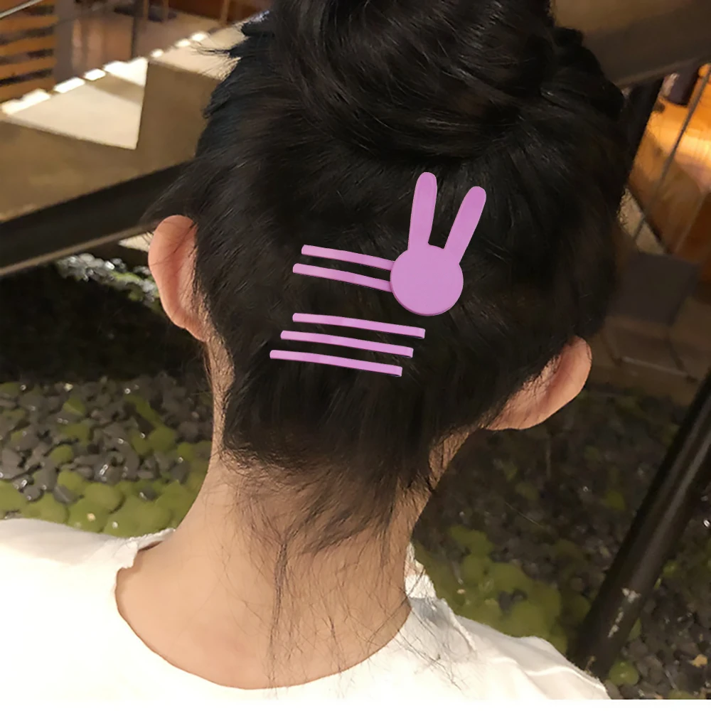 Pinza para el pelo de la serie Sakurajima Mai de Anime Seishun Buta Yarou, horquilla Kawaii de conejo para niñas, accesorios para la cabeza rosas ﻿