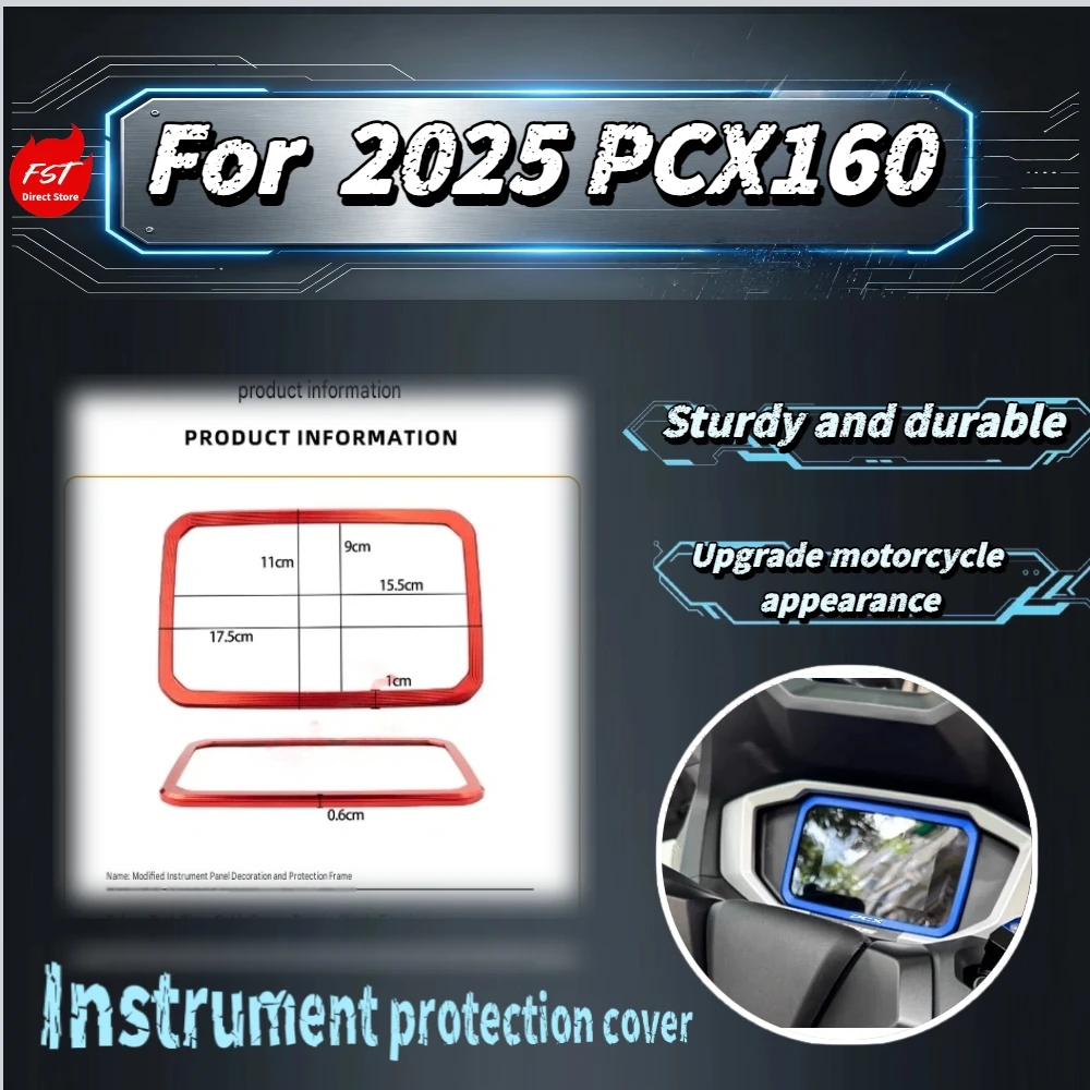 

For PCX160 2025 Dashboard Protective Cover Screen Decor Guard Instrument Frame Scooter Modified Accessories