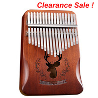 Cega Kalimba 17 Key Acacia And Mahogany Thumb Piano African Finger Musical Instrument Mini Portable For Beginner Family Travel