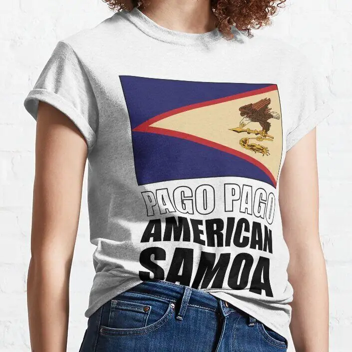 American Samoa Flag Classic    Unisex summer T-shirt Cotton fashion couple clothes