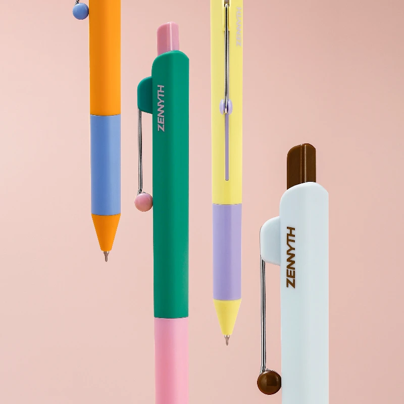Classic Retractable Gel Pens,Geometric Aesthetic Colorful Design 0.5mm Black Quick-Dry&Smudge-Proof for Stress-Free Test Taking