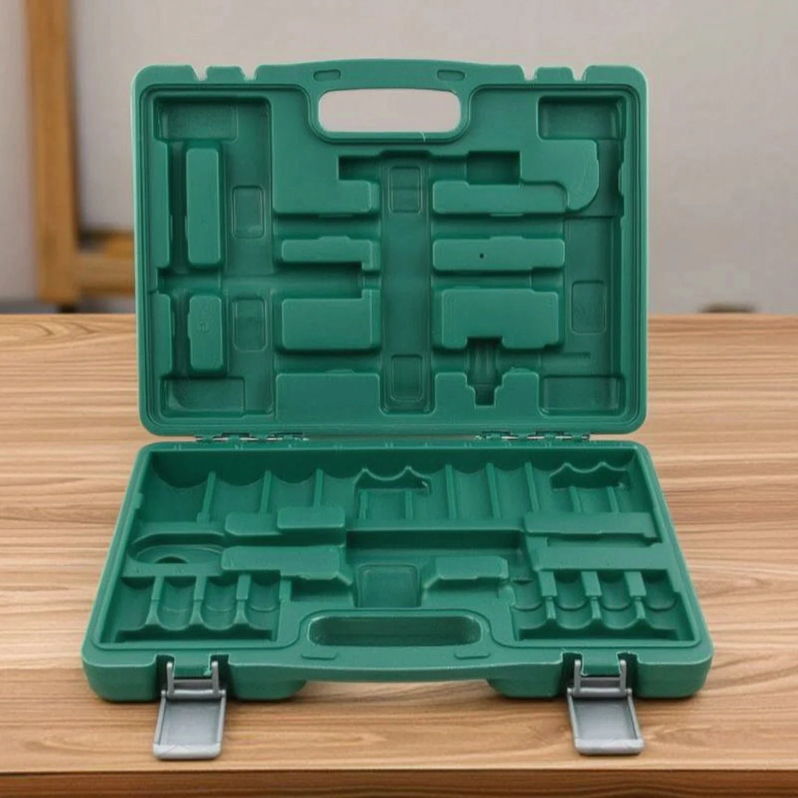 Socket Organizer Portable Socket Wrench Case Empty Tool Box Lockable for Mechanics, Garage, Workshop