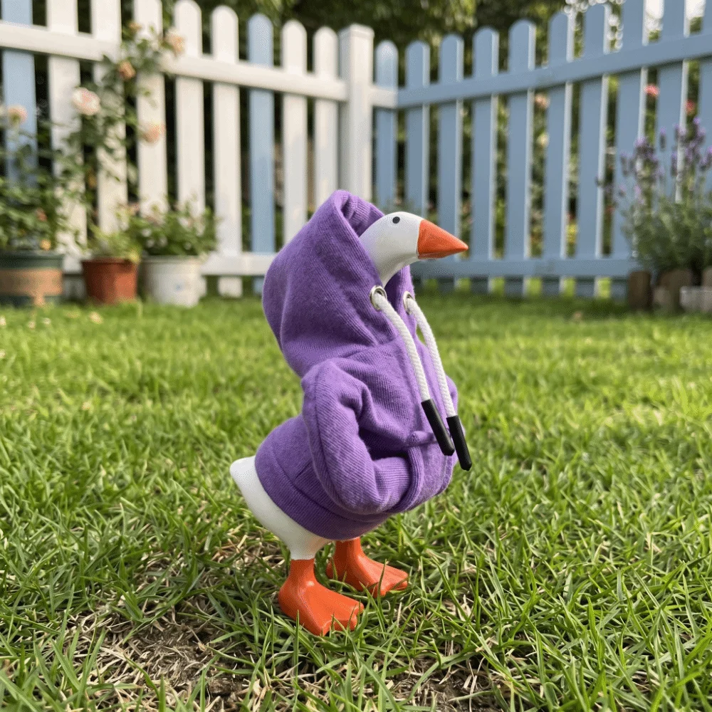 5 Inch Mini Porch Goose Hoodies Hoodies Funny Porch Goose Outfit Various Colors Creative Porch Goose Dress Porch Decoration