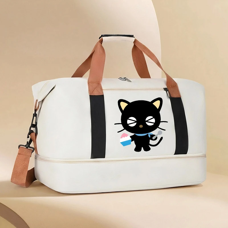 Cute Cartoon Woman Travel Bag Chococated Waterproof Gym Sport Bag for Man Kawaii Fitness Handbag Storage Bag Shoulderbag gift