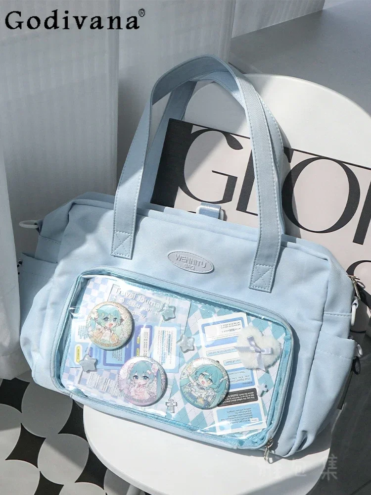 

Two-dimensional Sweet Cute Womens Shoulder Crossbody Bag Japanese Transparent Itabag Handbags Students JK Bolso