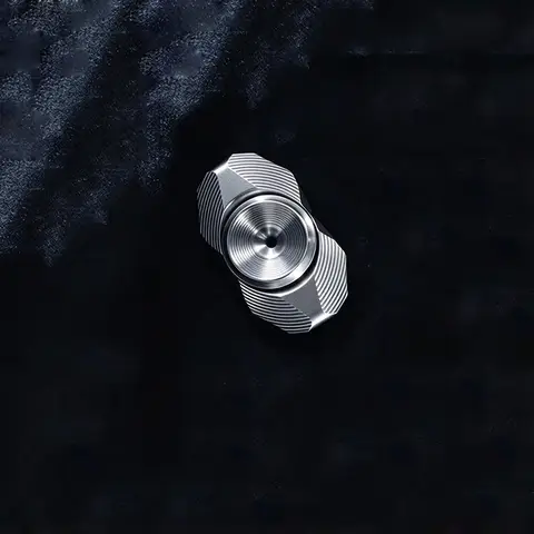 EDC Stainless Steel Wormhole Fidget Spinner Open Nail Gyro Two-Bladed Fidget Spinner Stress Relief Toy Fidget Toys for Adults