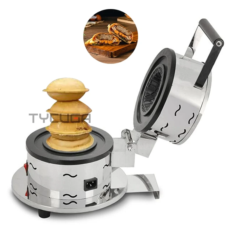 Krapfen Heater Ice Cream Panini Pan Machine UFO Hamburger Maker Italy Gelato Panini Press Brioche Burger Stuffed Burger Machine