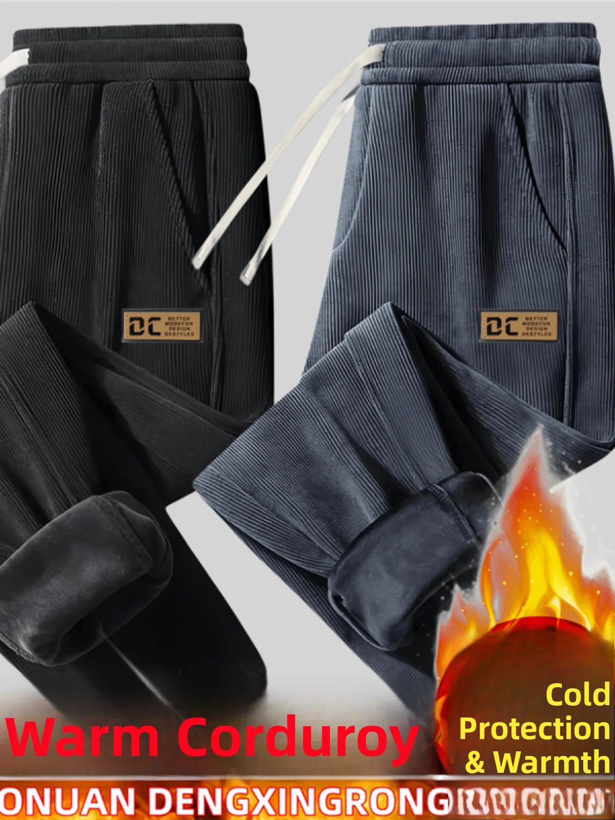 

Мужские повседневные утепленные брюки на флисовой подкладке с манжетами, осенне-зимние, укороченные, приталенные, прямого кроя, молодежные, стильные