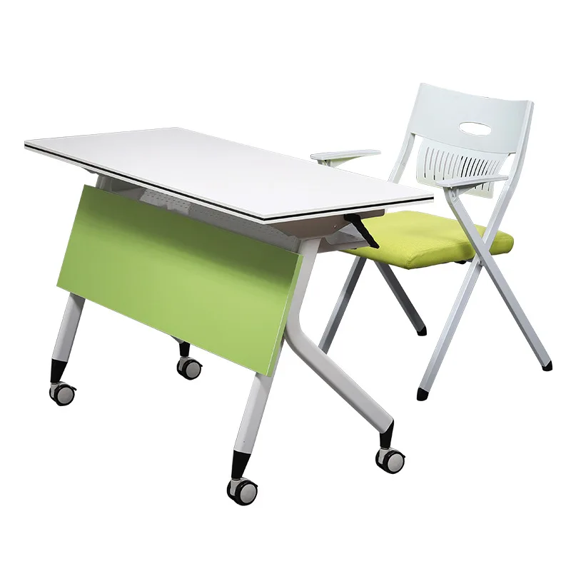 

Folding training table with wheels mobile splicing free combination conference table office table chair smart classroom