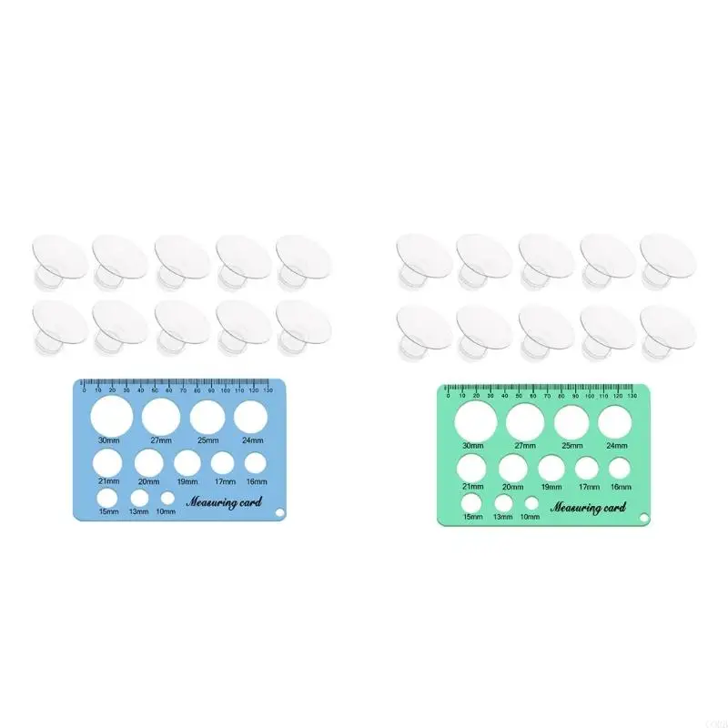 CORB 8Pcs/10Pcs Daily Breastfeeding Flange Sizing with Soft Silicone Inserts