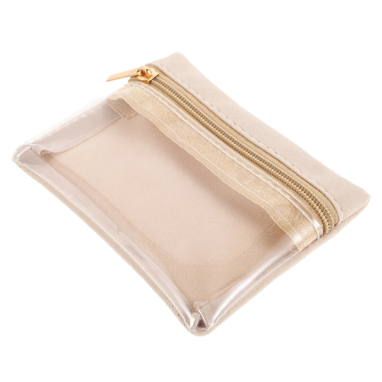 

Мини-сумочка для хранения украшений, прозрачный компактный дорожный органайзер для женщин с карманом на молнии, держатель для серег, колец и браслетов