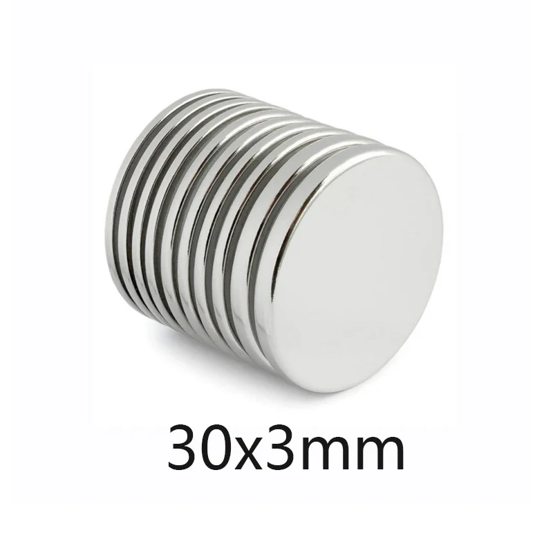 10/20/30pcs 30x3 mm Strong Cylinder Rare Earth Magnet 30mmX3mm Round Neodymium Magnets 30x3mm Big Disc Magnet 30*3 mm