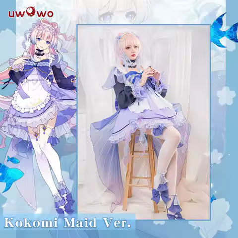 LAST BATCH UWOWO Kokomi Cosplay Maid Dress Genshin Impact Cosplay Maid Halloween Costume Artist's Exclusive Cosplay Women Outift
