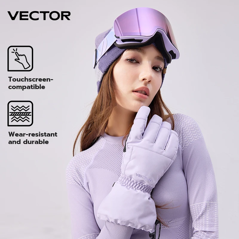 ناقلات لمس P القطن قفازات التزلج مقاوم للماء ارتداء مقاومة بولي Palm النخيل مقاومة للرطوبة الدافئة الرجال والنساء خمسة أصابع قفاز