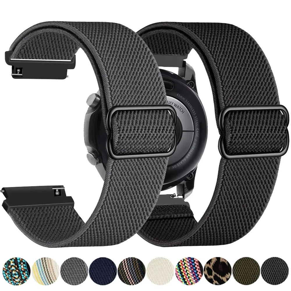 

Нейлоновый ремешок 20 мм 22 мм для Huawei Watch 5/GT6-5-4-3 Pro, дышащий браслет 46 мм для Samsung Galaxy Watch 7 6 5 4/Amazfit GTR GTS