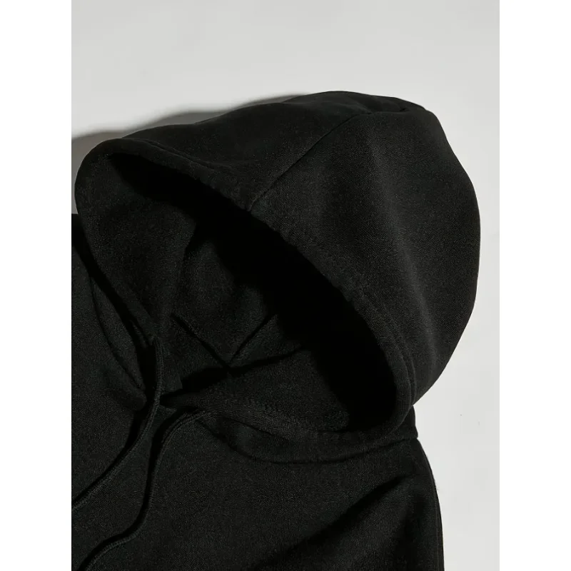 هوديي برسومات Gorillaz للرجال - بلوفر أسود مع غطاء رأس برباط قابل للتعديل #5