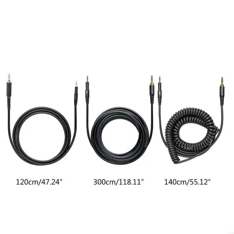 ATH M50X M40X 헤드폰 용 U13B 헤드셋 케이블 코드 와이어 300cm/120cm/140cm 길이