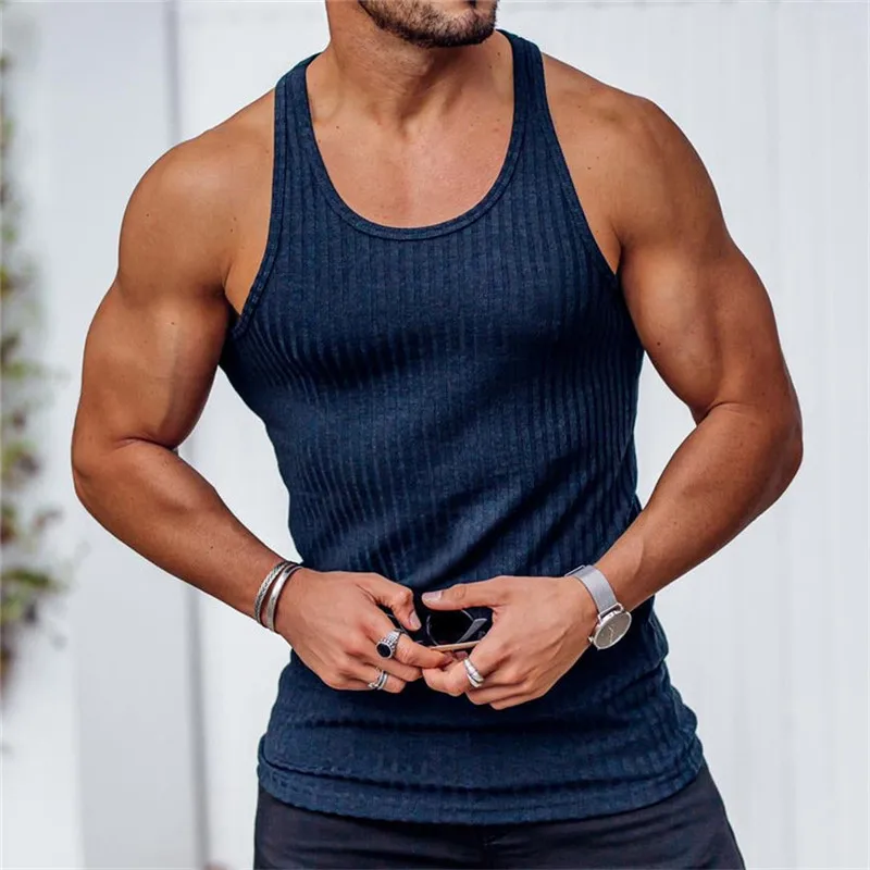 Camouflage Muscle Vest Men Vest Gym Clothing Bodybuilding Stringer Tank Top Men Training Sleeveless T-Shirt Fitness Mens Tanktop