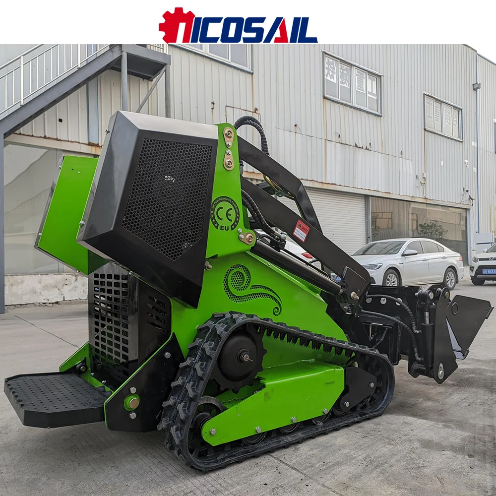 

Compact skid steer loader CE EPA portable skid steer loader used for digging and raking narrow alleys in orchards