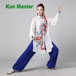 Tai Chi Clothes Martial Arts Uniform Kung Fu Clothing for Women Embroidery Chinese Style Competition Performance Wear Elegant