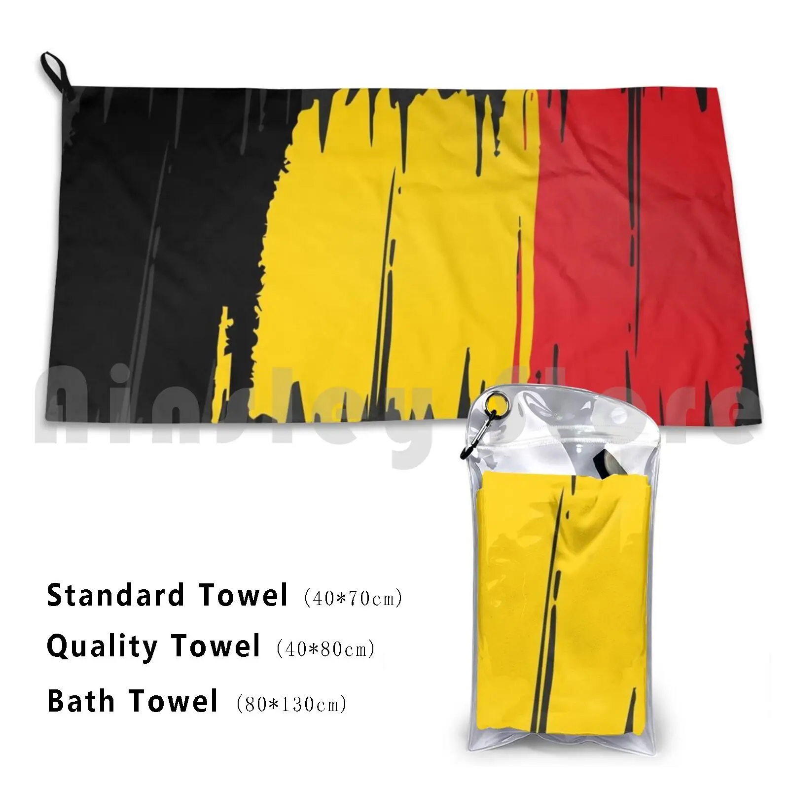 Belgium Flag Belgian Country Europe Gift Design Bath Towel Beach Cushion 2766 Belgium Flag Belgian Country