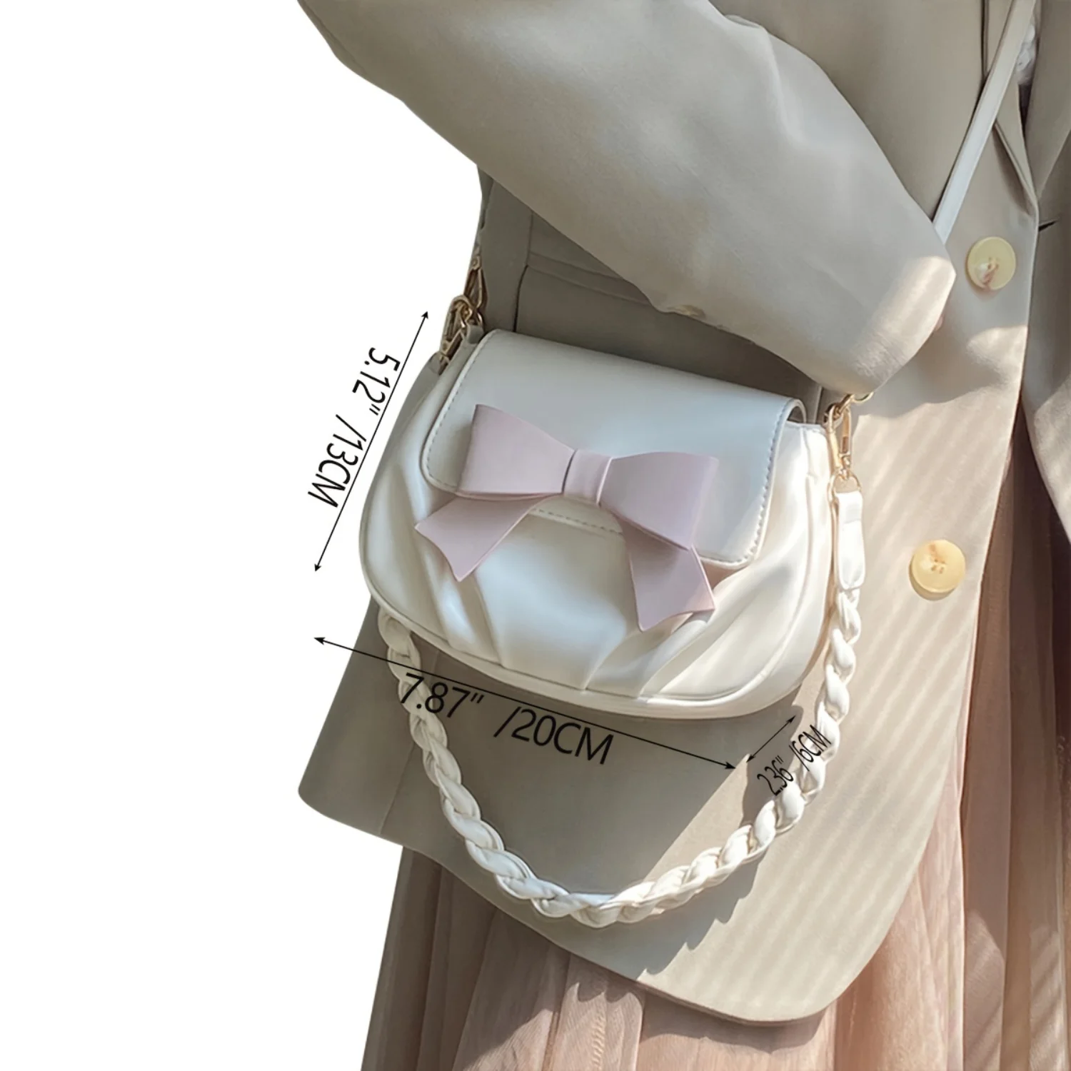 Stylish Bowknot Crossbody Bag - Compact & Versatile Design - Durable & Chic - Ideal for Casual Outings