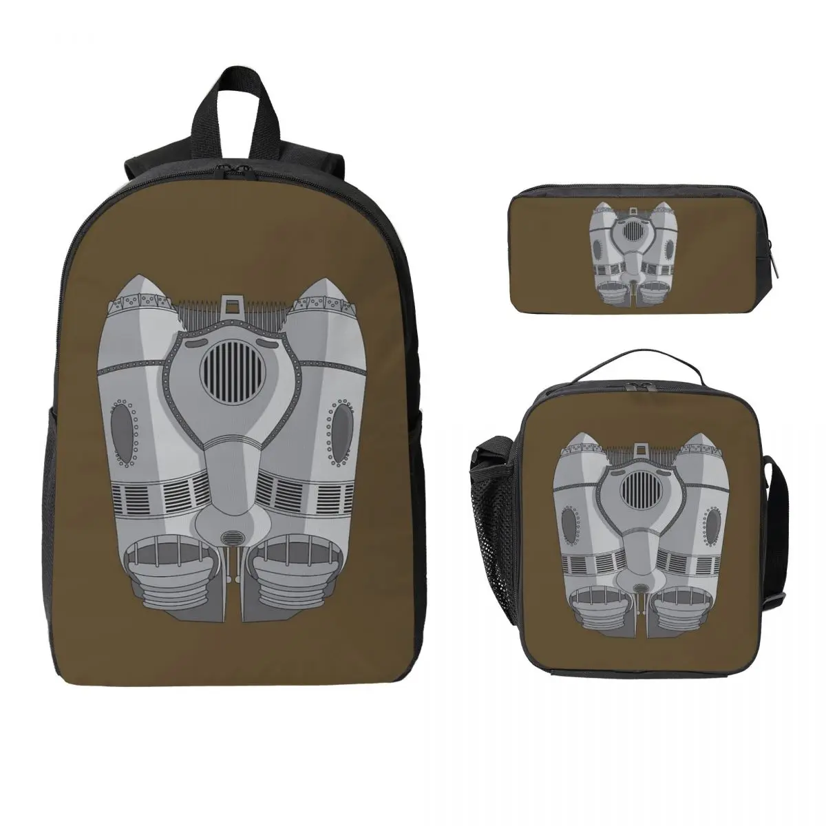 

Rocketeer Jetpack Backpack Student Boys Girls BookBag School Bag Computer Shoulder Bags 3ps Insulated Lunch Bag Pencil Case