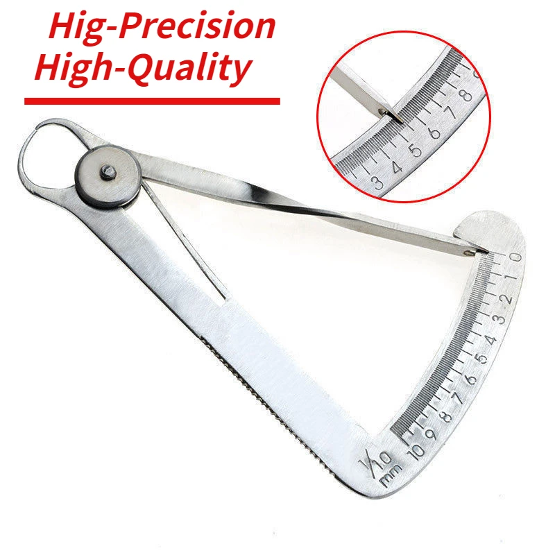 Dental Stainless Steel Measuring Caliper Metal Vernier Measuring Dental Laboratory Dental Wax Thickness Measuring Ruler Tool