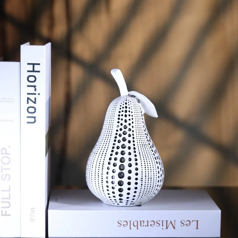 Wave Point Fruit Decorations- Resin Craftsmanship, Durable Home Decor for Living Room/Office