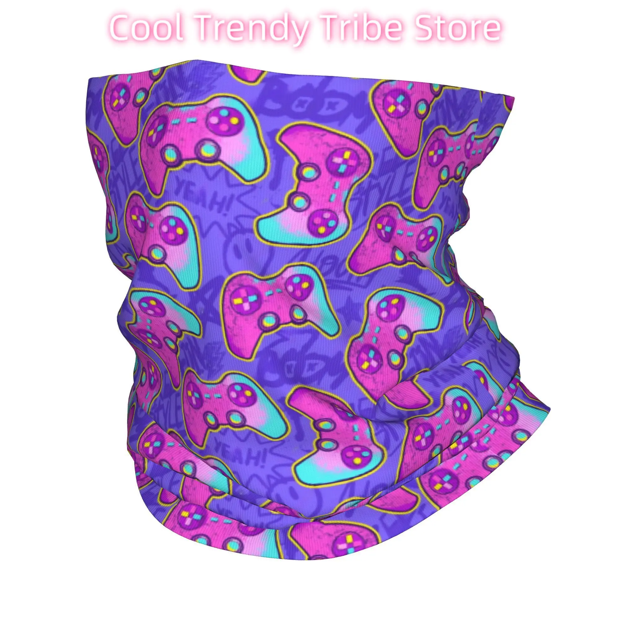Video Game Gaming Controller Bandana Neck Gaiter Wrap Scarf Multifunctional Headband Outdoor Sports Unisex Adult Windproof