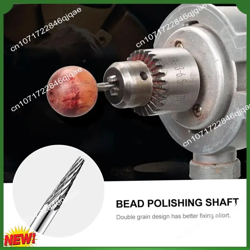 A48I 3 قطعة مجموعة قضيب تلميع الخرز الصلب ، ملحق مثقاب أسطواني مع إبرة عمود ثابت لصناعة الخرز