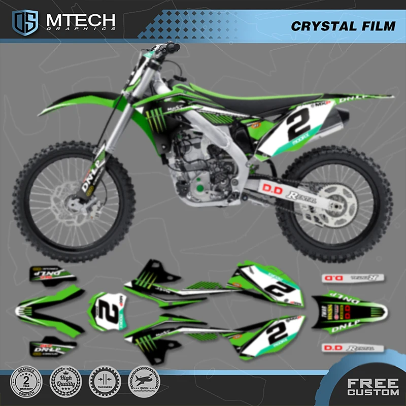 

DSMTECH Custom Team Motorcycle Graphics Background Decals Stickers kits For KAWASAKI KXF250 KX250F 2013 2014 2015 2016 001