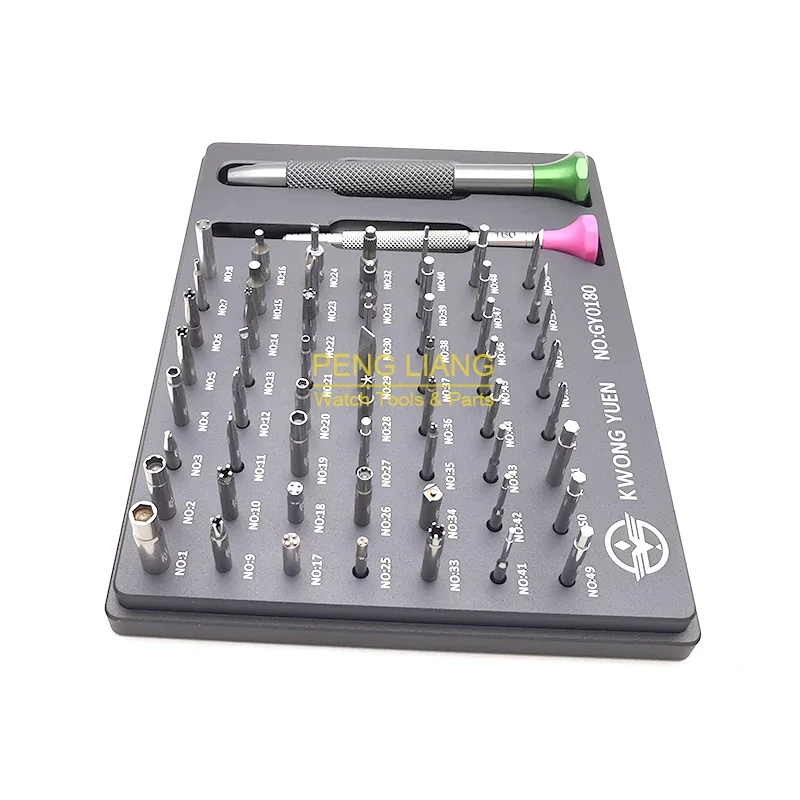 Herramientas de relojero, kit de destornilladores especiales de alta precisión * 56 Uds. Destornilladores de calidad de diferentes hojas para relojes de marca