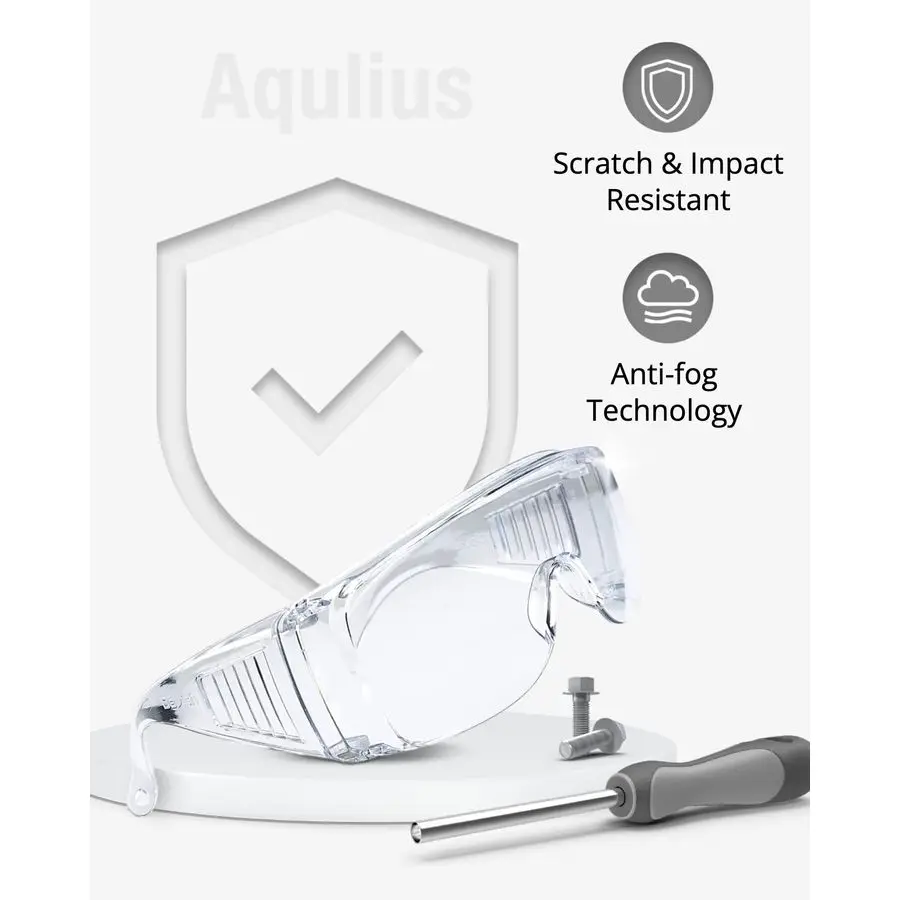 نظارات أمان OTG مضادة للضباب، عدسات مضادة للضباب من البولي كربونات، نظارات أمان منخفضة المستوى فوق النظارات، دروع جانبية، وصفة طبية #6