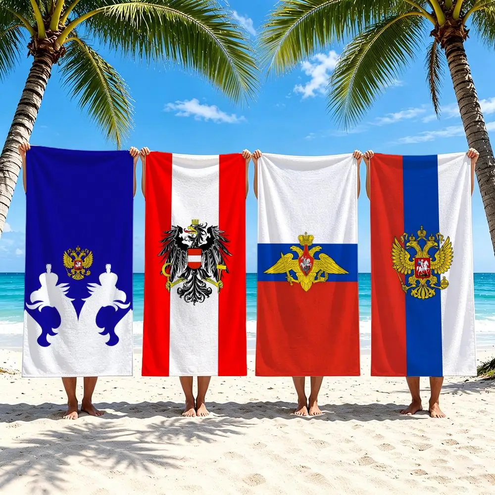 Flag Russian Empire Flag Towel Towel Beach Towel Oversized Quick Dry Towel Absorbent Soft Swim BeachTowels for Men Women