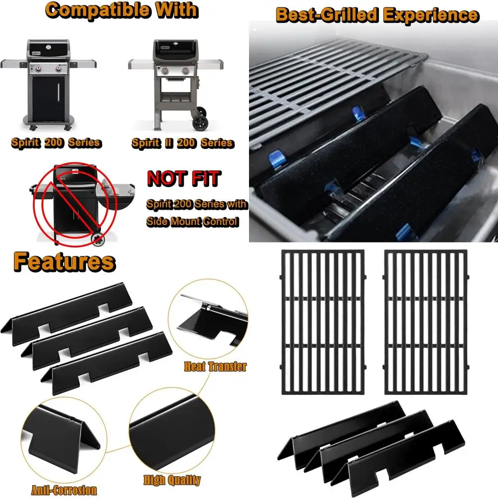 

Weber Spirit E210 Grill Replacement Flavorizer Bars and Cooking Grates for Models E210, S210, E-210 II, GS4 7635 & 7637