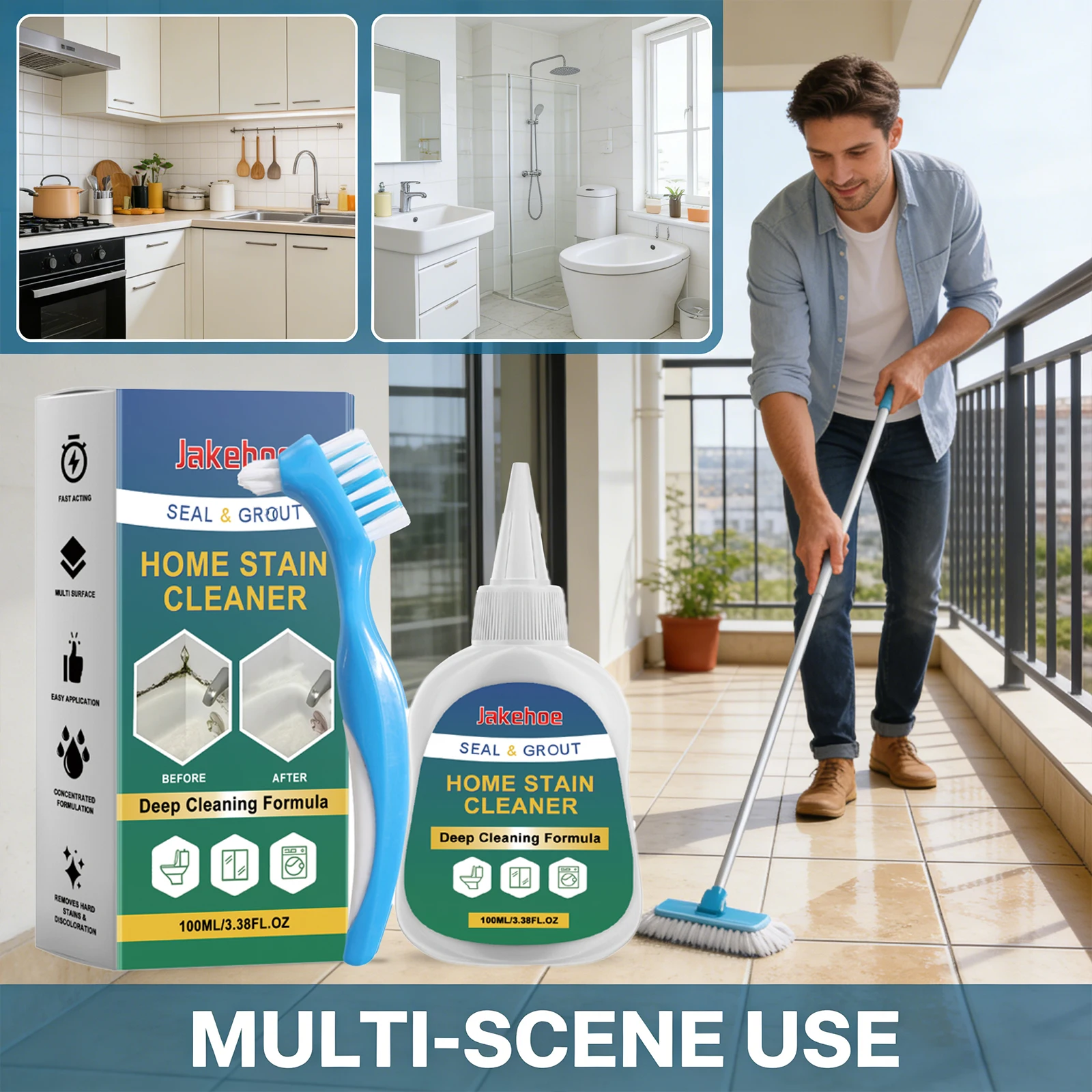 Home Mold Removing Gel Eliminate Mold Reduce Odor Deep Cleaning Formula Concentrated Easy Application Multi Purpose Cleaning Gel