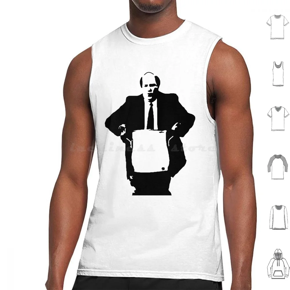 Kevin Malone's Chili Tank Tops Vest Sleeveless Kevin Malone Office Chili Spill Food Dwight Michael