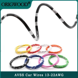 5~100m AVSS Car Wire Thin PVC Insulation Pure Copper Line 22 20 18 16 14 13 AWG Speaker Audio Cable Automotive Wires